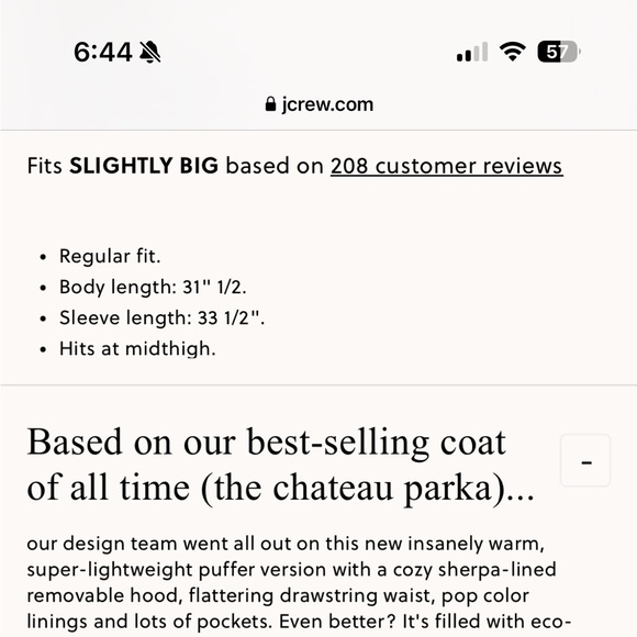 J. Crew Chateau puffer jacket with PrimaLoft -XXL - like new - Orig $248 - Picture 3 of 9